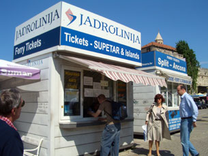 Jadrolinija Ticket Booth in the Split Riva