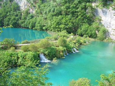Plitvice Lakes National Park - teal colored lake