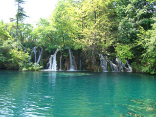 Lake in Plitvice Lakes National Park - we didn't know fresh water could look so teal!