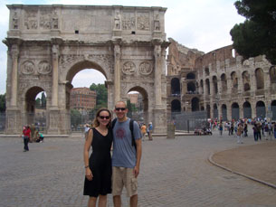 Jay and Kelly by the Colosseum