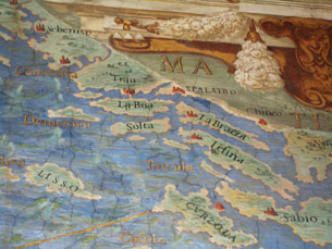 Vatican Museum Map Room - map of present day Dalmatia in Croatia!