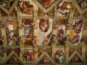 Michaelangelo's Sistine Chapel inside the Vatican Museum