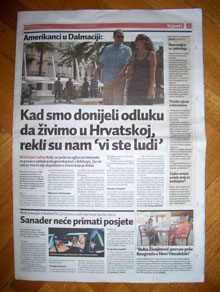 Jutarnji List article featuring Jay and Kelly