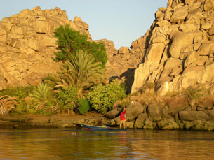 A lone fisherman on the Nile