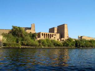 Philae Temple situated just off the Nile