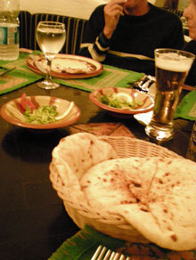 Our appetizers at the Nubian Village restaurant at our hotel