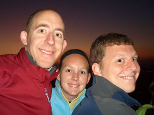 Jay, Kelly and Kevin in our hot air balloon