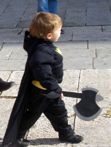 Batman costume during the children's Carnival festival on the Riva