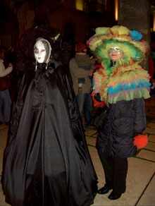 Venetian Masks on Riva during Split's Carnival