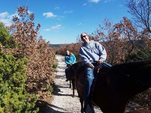 Jay and Kelly on horses