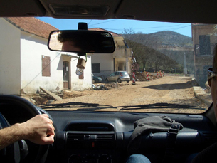 Mario driving us through Dugopolje