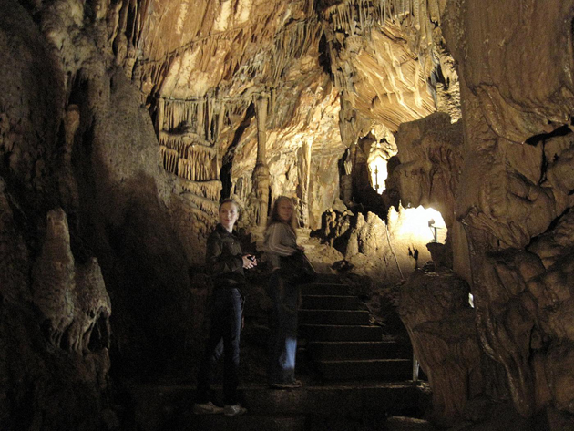 Milda and Kelly inside Vranjaca Cave