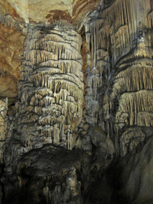 Stalagmites inside Vranjaca Cave