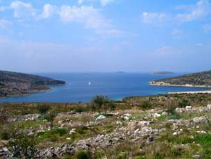 View of the Adriatic Sea along Route 8