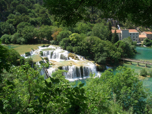 Krka Falls from above, the week before