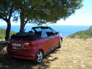 Our Fiat Punto convertible rental car from Darlic & Darlic