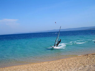 Wakeborder at Zlatni Rat beach