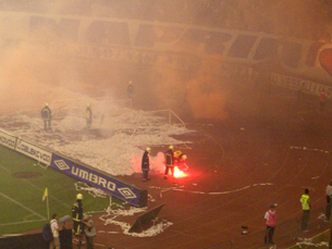 Firefighters Putting Out Flare Flames