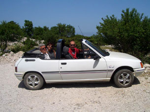 Our rental car in Supetar, Brac