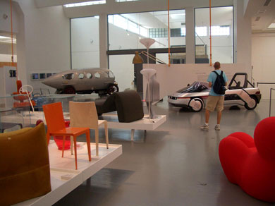 Jay checking out the Alfa Rameo at the Trienale Design Museum in Milan