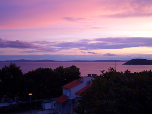 A beautiful sunset, as seen from our balcony