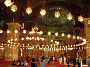 Inside the Mosque of Muhammad Ali