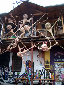 Crazy facade / architecture at Metelkova Menza
