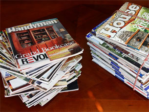 No library room full of magazines here