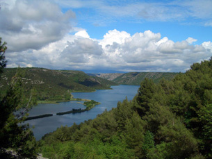 Krka River from viewpoint near park entrance